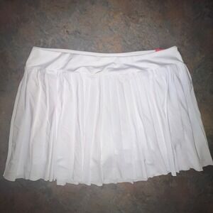 DSG Pleated Mid Rise Skort, XXL, White 18795
